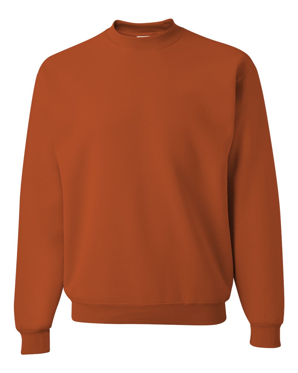 Front View of Texas Orange NuBlend® Crewneck Sweatshirt - 562MR