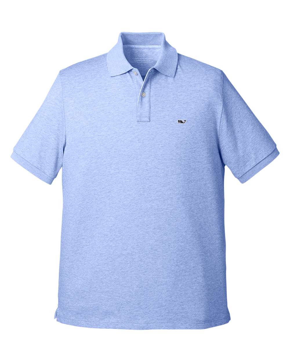 Front View of Tide Blue Edgartown Pique Polo - G011147