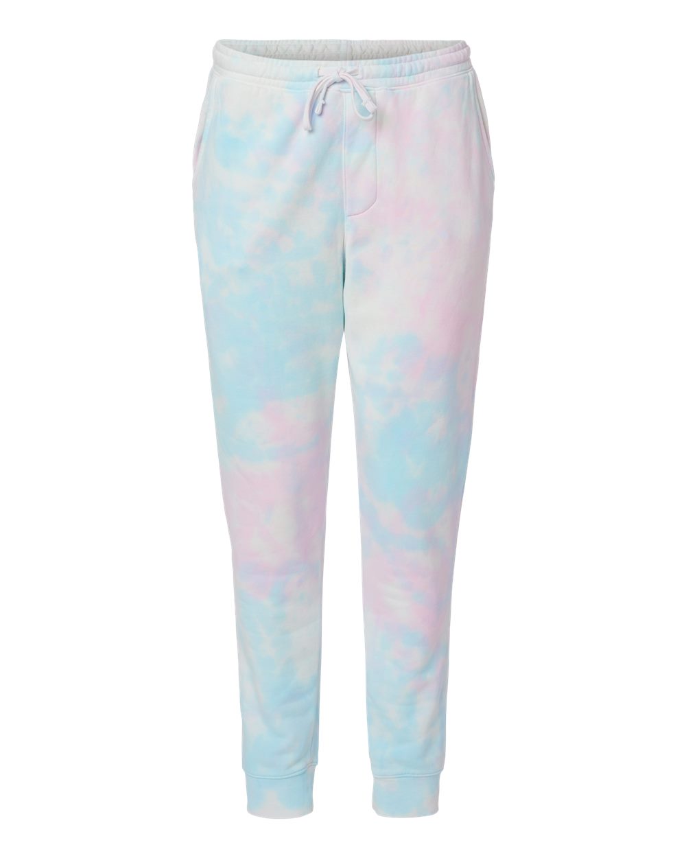 Front View of Tie Dye Cotton Candy Tie-Dyed Fleece Pants - PRM50PTTD
