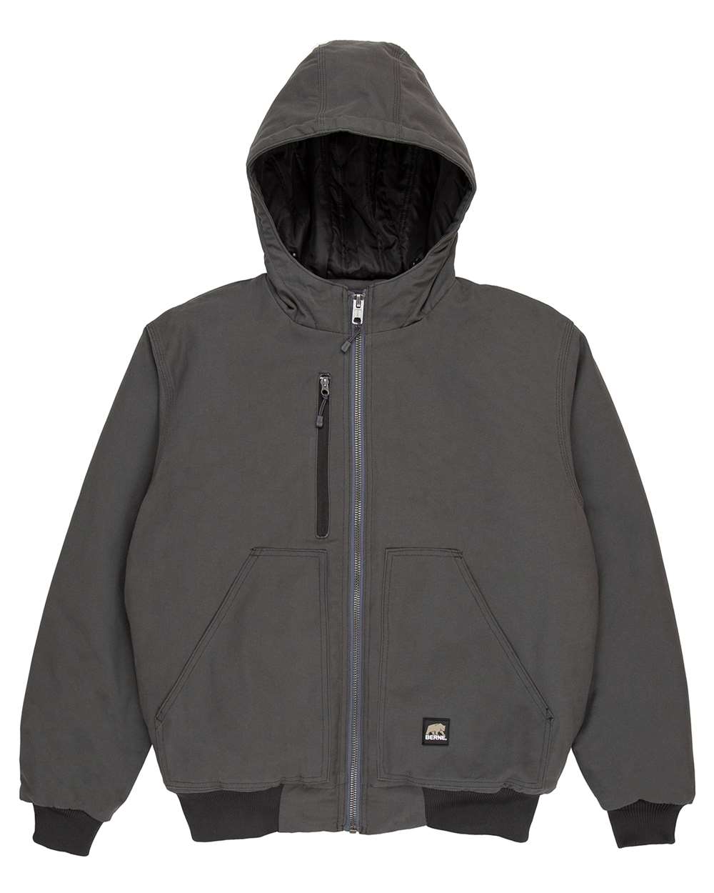 Front View of Titanium Modern Hooded Jacket - HJ61