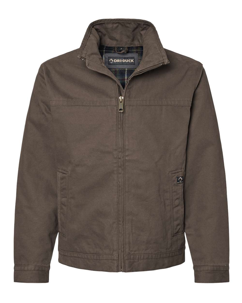 Front View of Tobacco Maverick Boulder Cloth™ Jacket with Blanket Lining - 5028