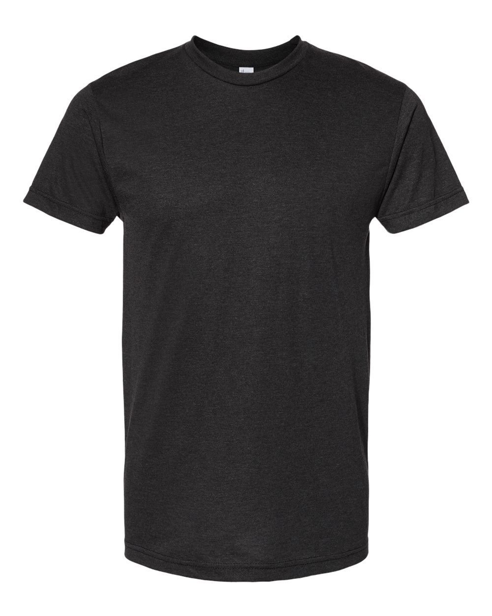 Front View of Tri Black USA-Made Triblend T-Shirt - 5710