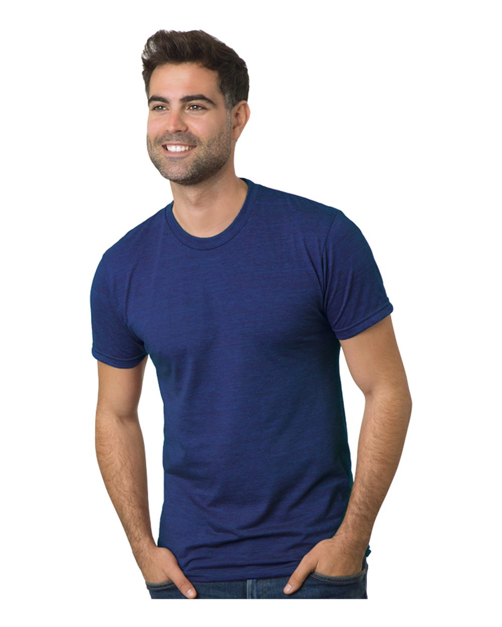 Front View of Tri Denim Triblend T-Shirt - 9570