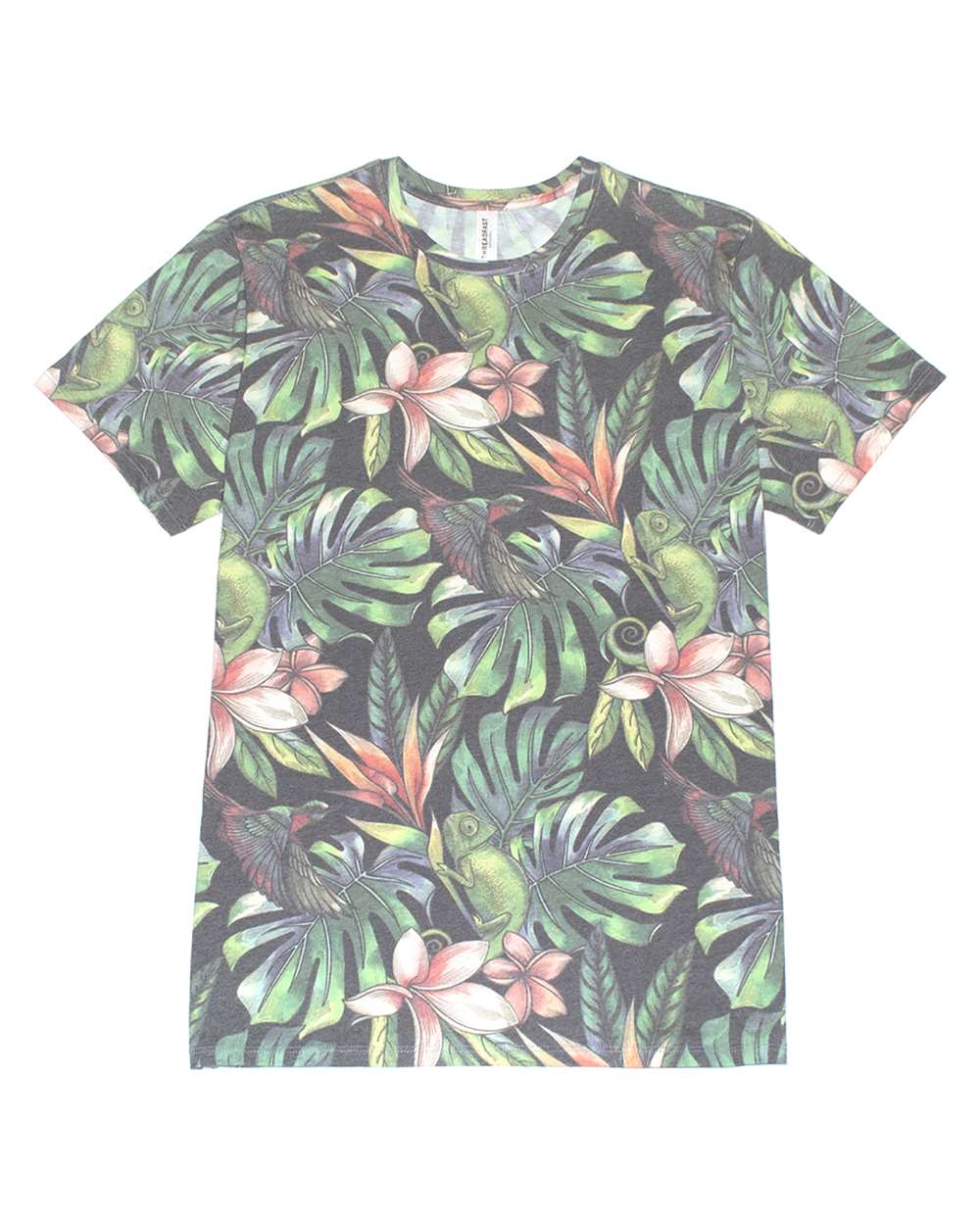 Front View of Tropical Jungle Ultimate CVC T-Shirt - 100A