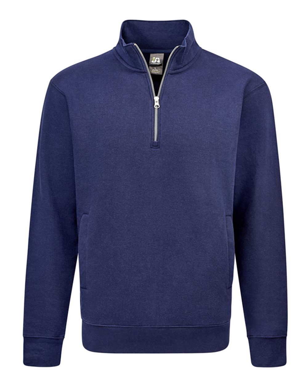 Front View of True Navy BTB Fleece Quarter-Zip Sweatshirt - 8722