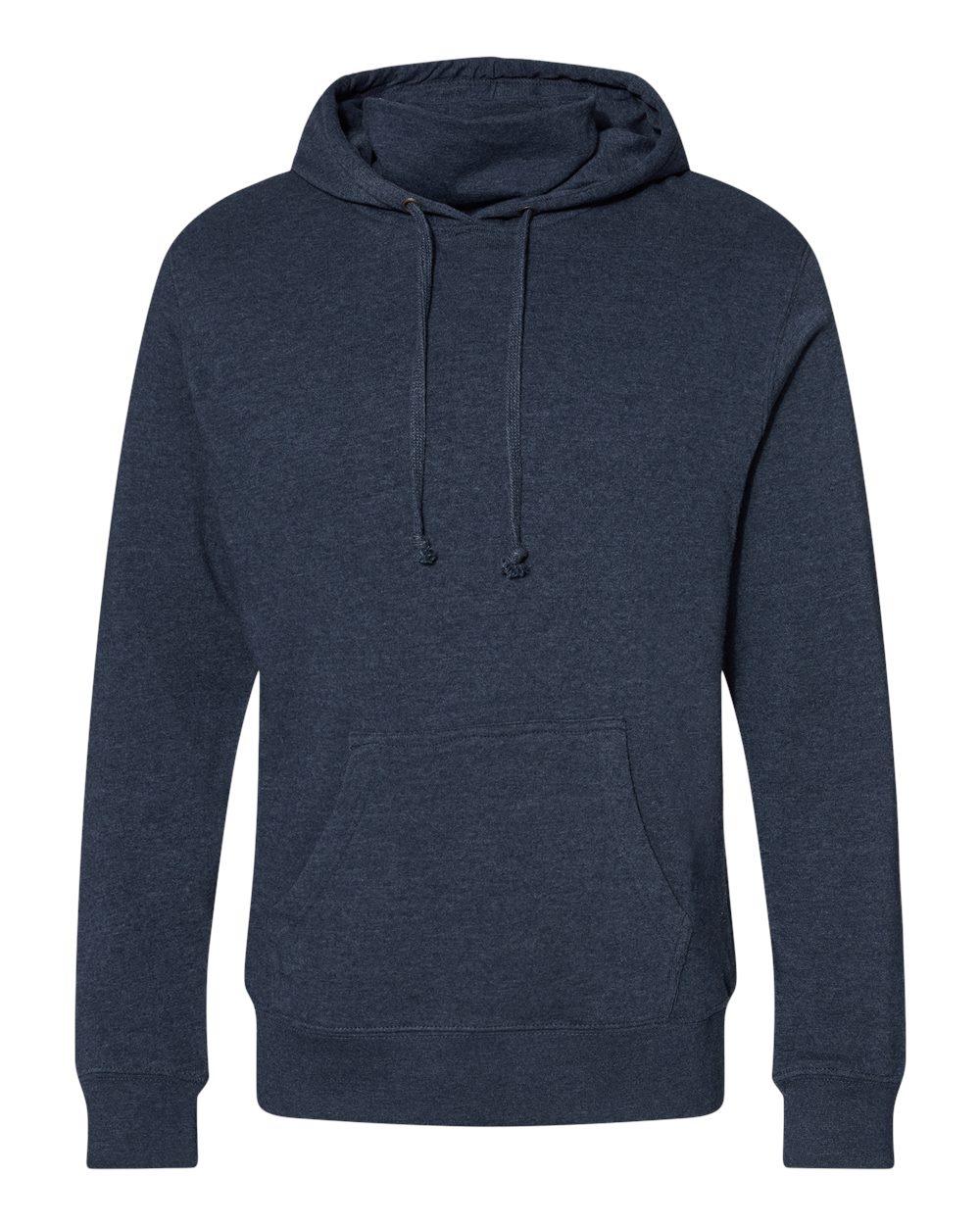 Front View of True Navy Heather Gaiter Fleece Hooded Sweatshirt - 8879
