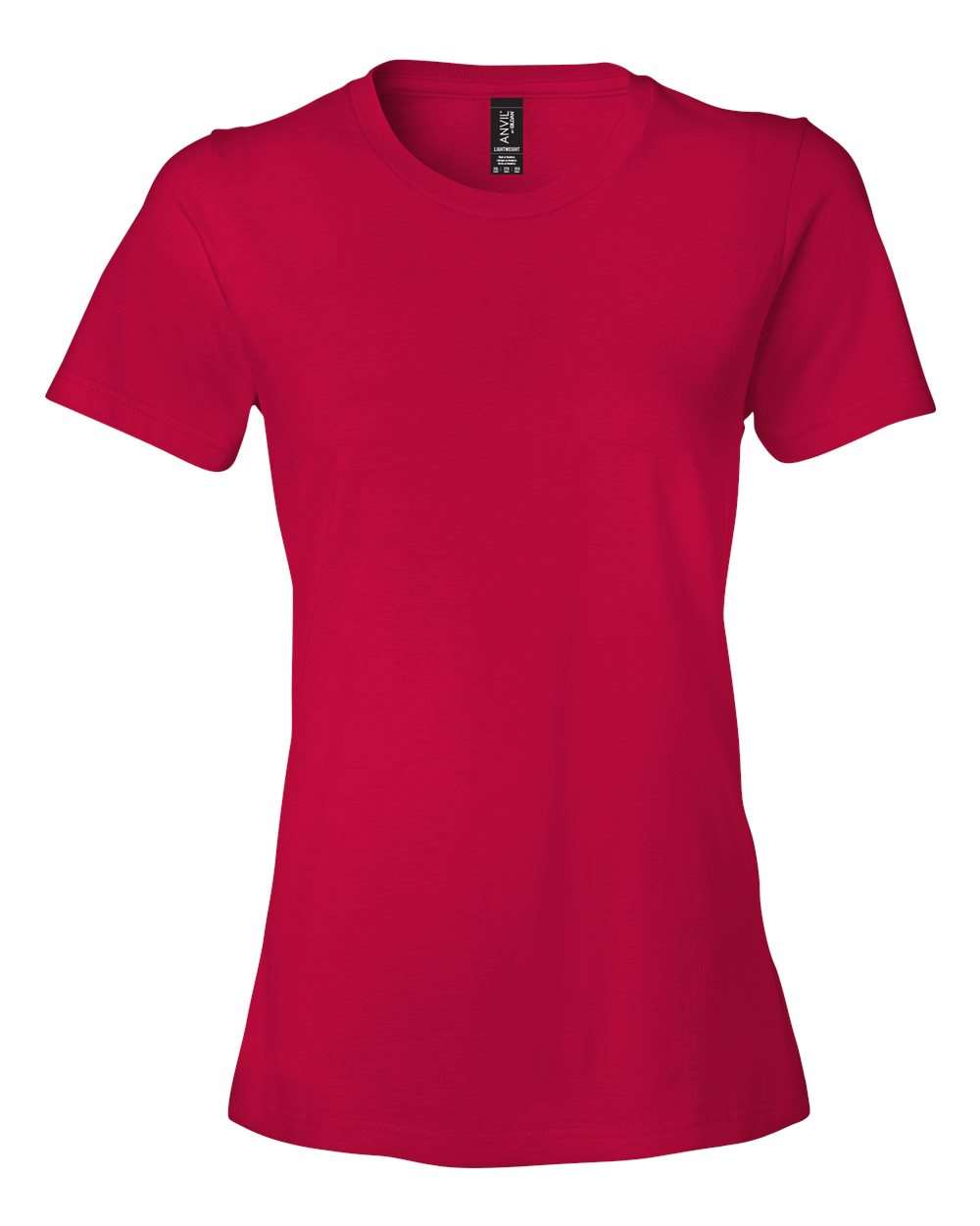 Front View of True Red Softstyle® Women’s Lightweight T-Shirt - 880