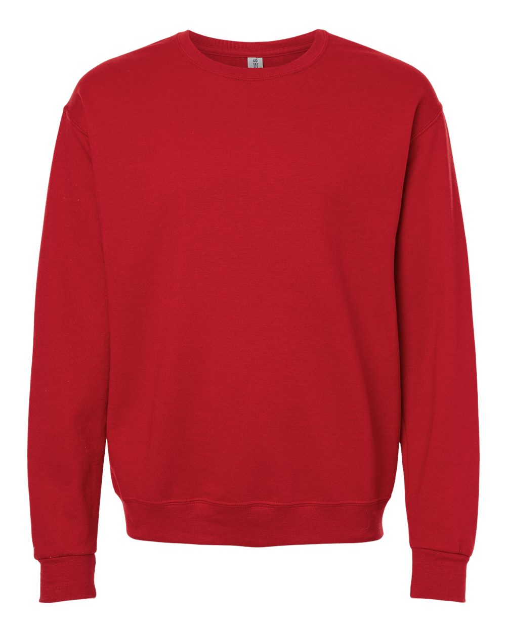 Front View of True Red Ultimate CVC Crewneck Sweatshirt - IC48MR