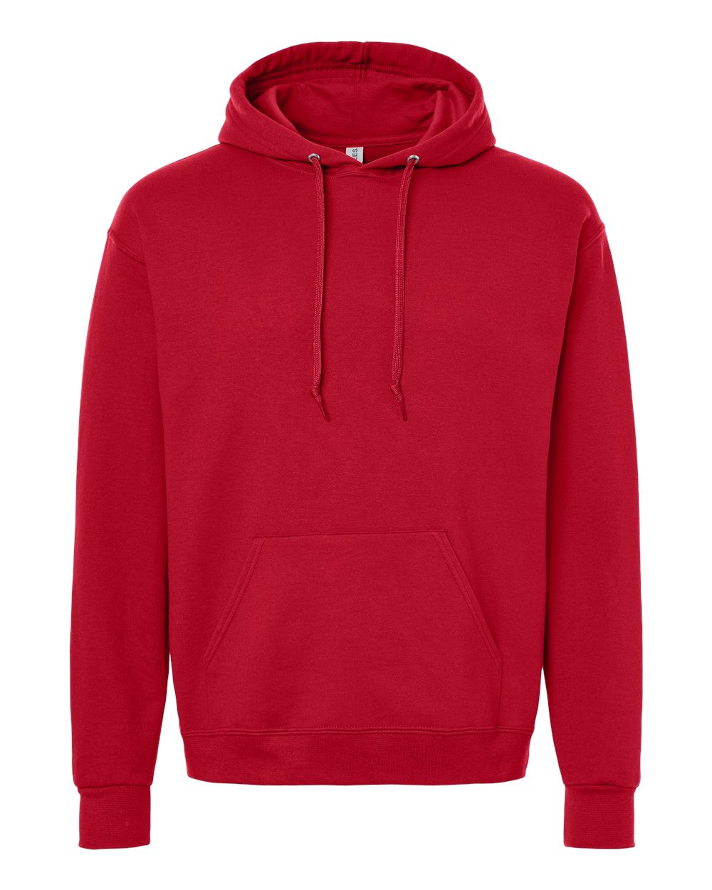 Front View of True Red Ultimate CVC Hooded Sweatshirt - IC49MR