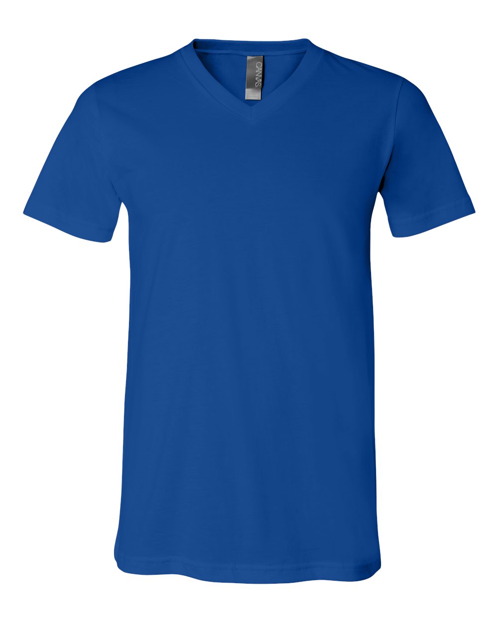 Front View of True Royal Jersey V-Neck Tee - 3005