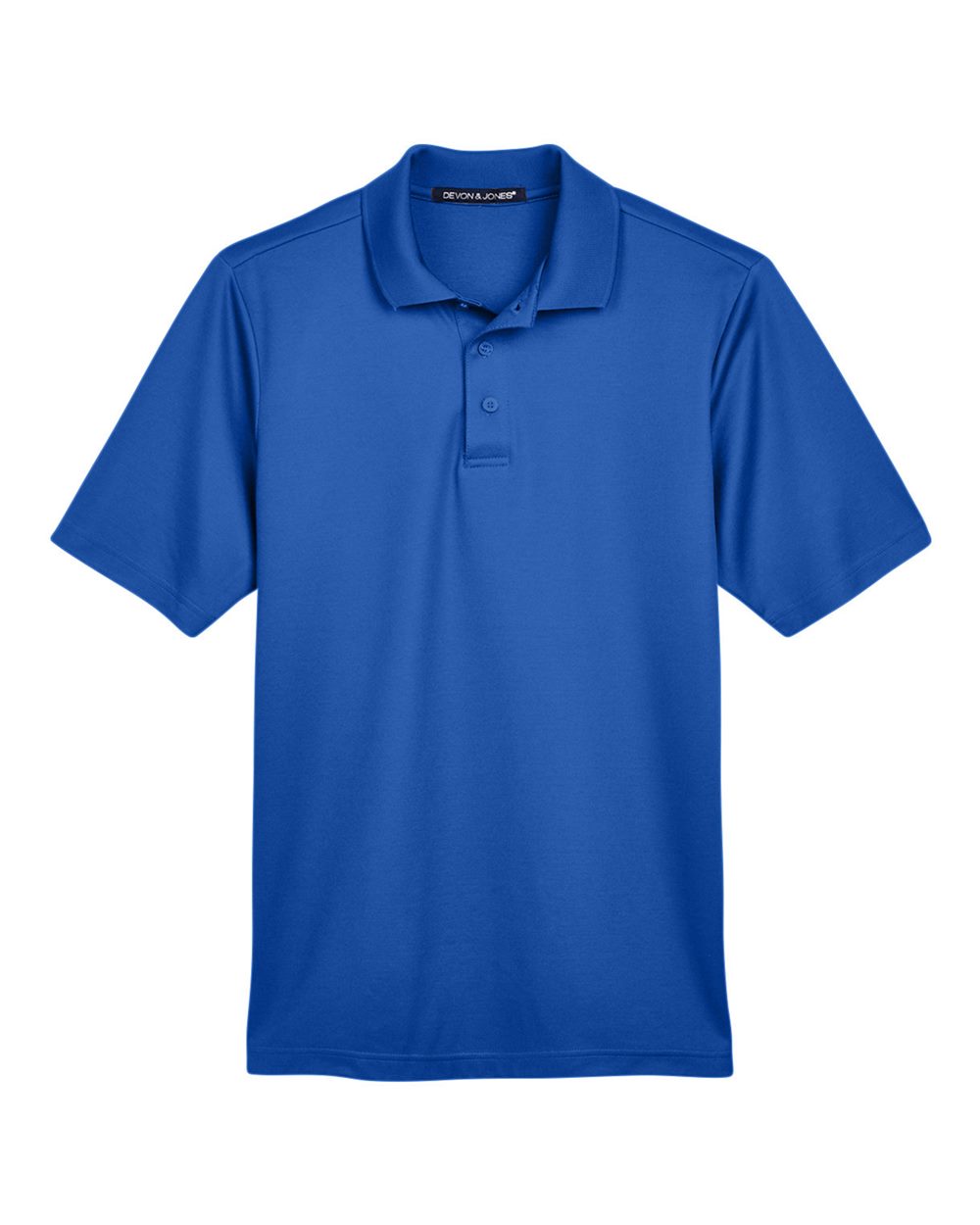 Front View of True Royal Men's CrownLux Performance® Tall Plaited Polo - DG20T