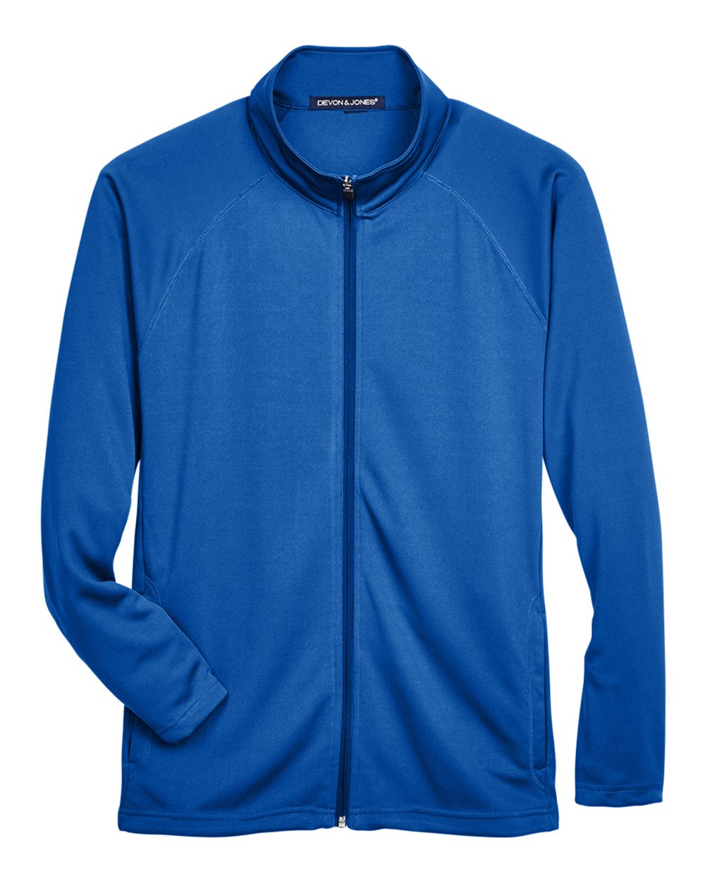 Front View of True Royal Men's Stretch Tech-Shell® Compass Full-Zip Jacket - DG420
