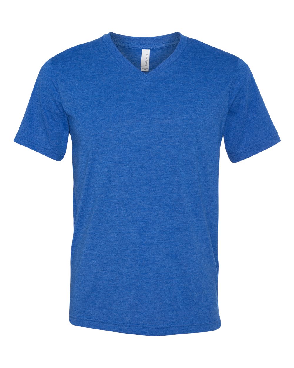 Front View of True Royal Triblend Triblend V-Neck Short Sleeve Tee - 3415