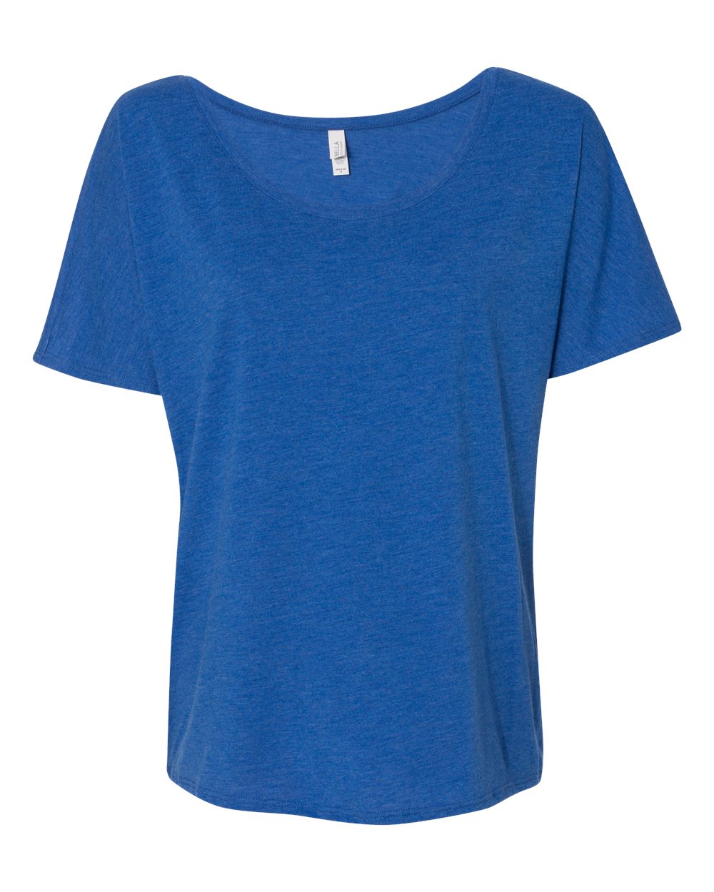 Front View of True Royal Triblend Women’s Slouchy Tee - 8816