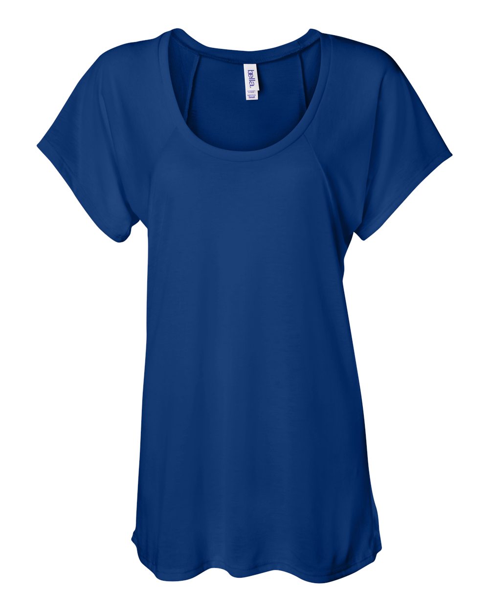Front View of True Royal Women’s Flowy Raglan Tee - 8801