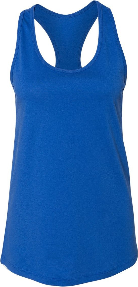 Front View of True Royal Women's Jersey Racerback Tank - 6008