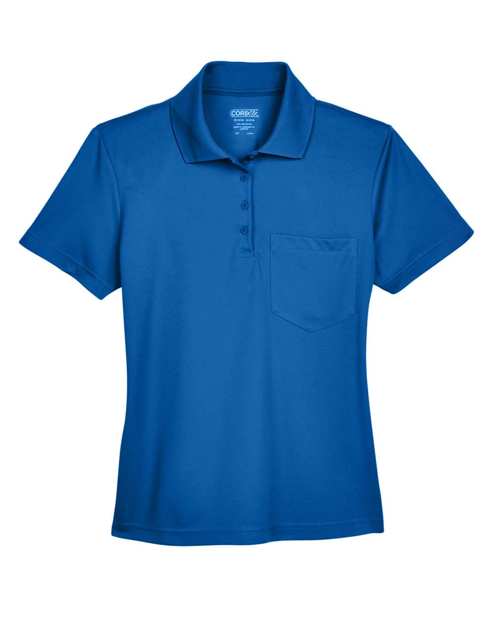 Front View of True Royal Women's Origin Performance Piqué Polo with Pocket - 78181P