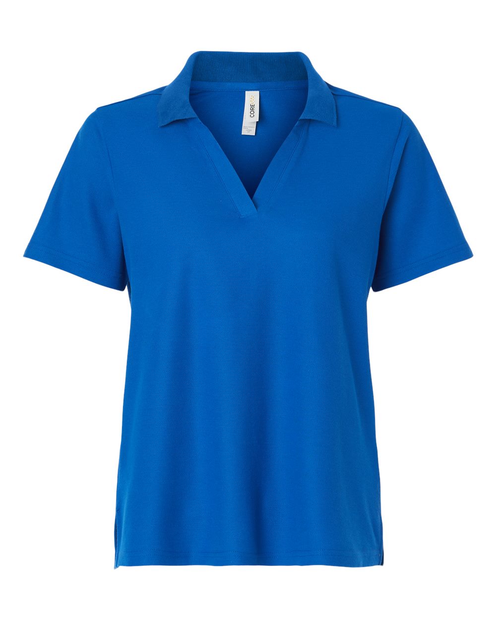 Front View of True Royal Women's Resolve CVC Performance Pique Polo - CE106W