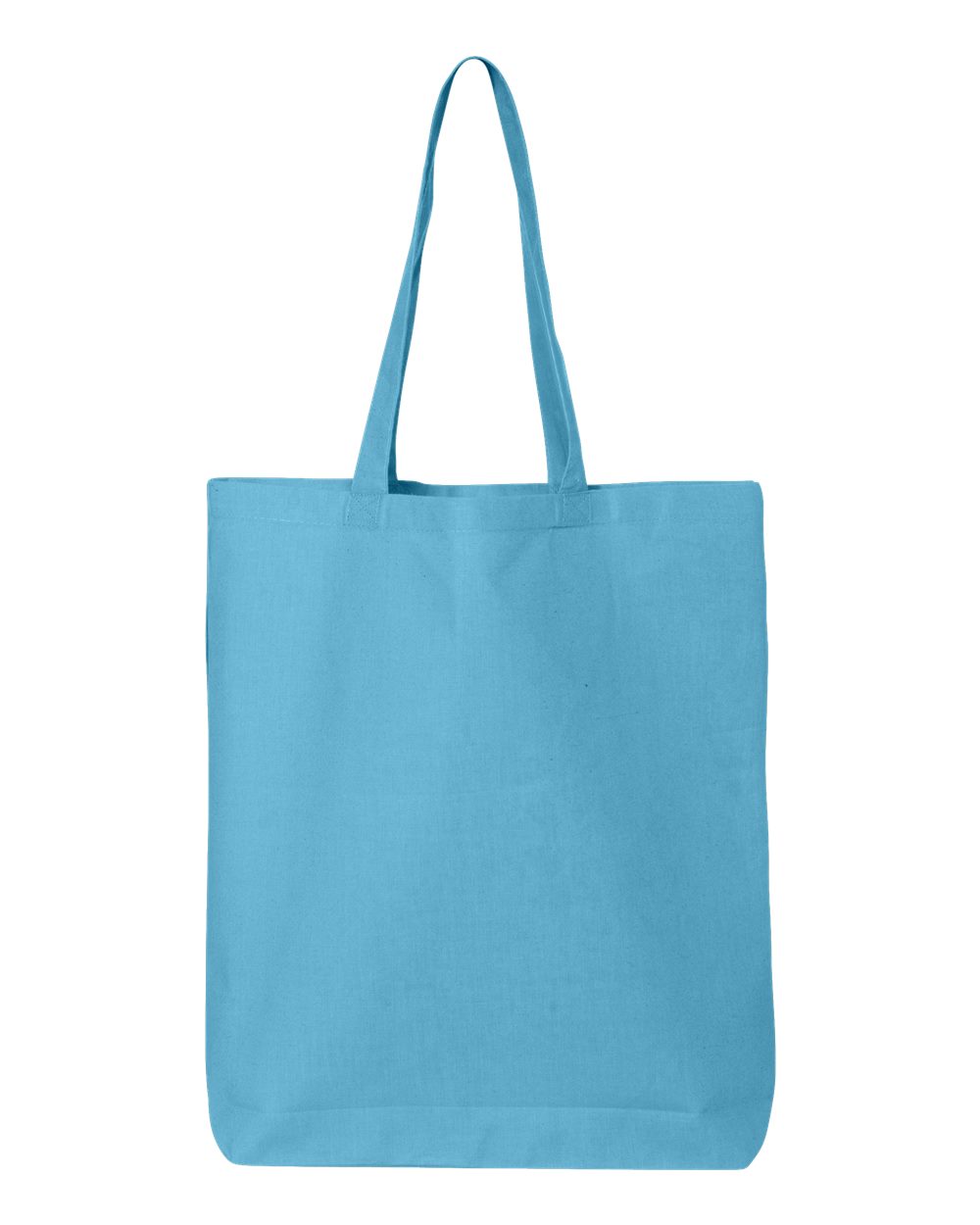 Front View of Turquoise 12L Economical Tote - QTBG