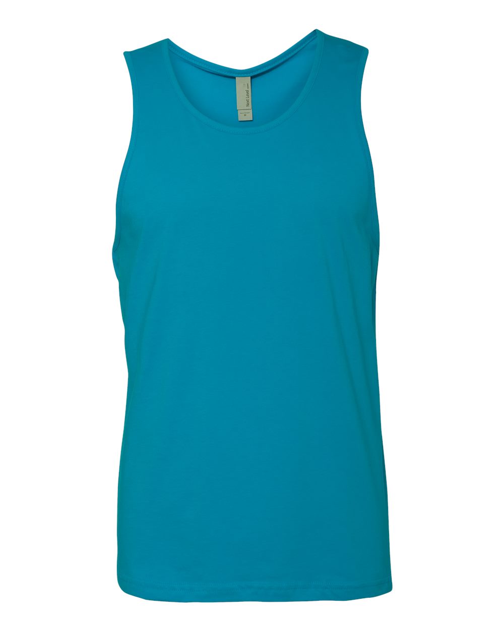 Front View of Turquoise Cotton Muscle Tank - 3633