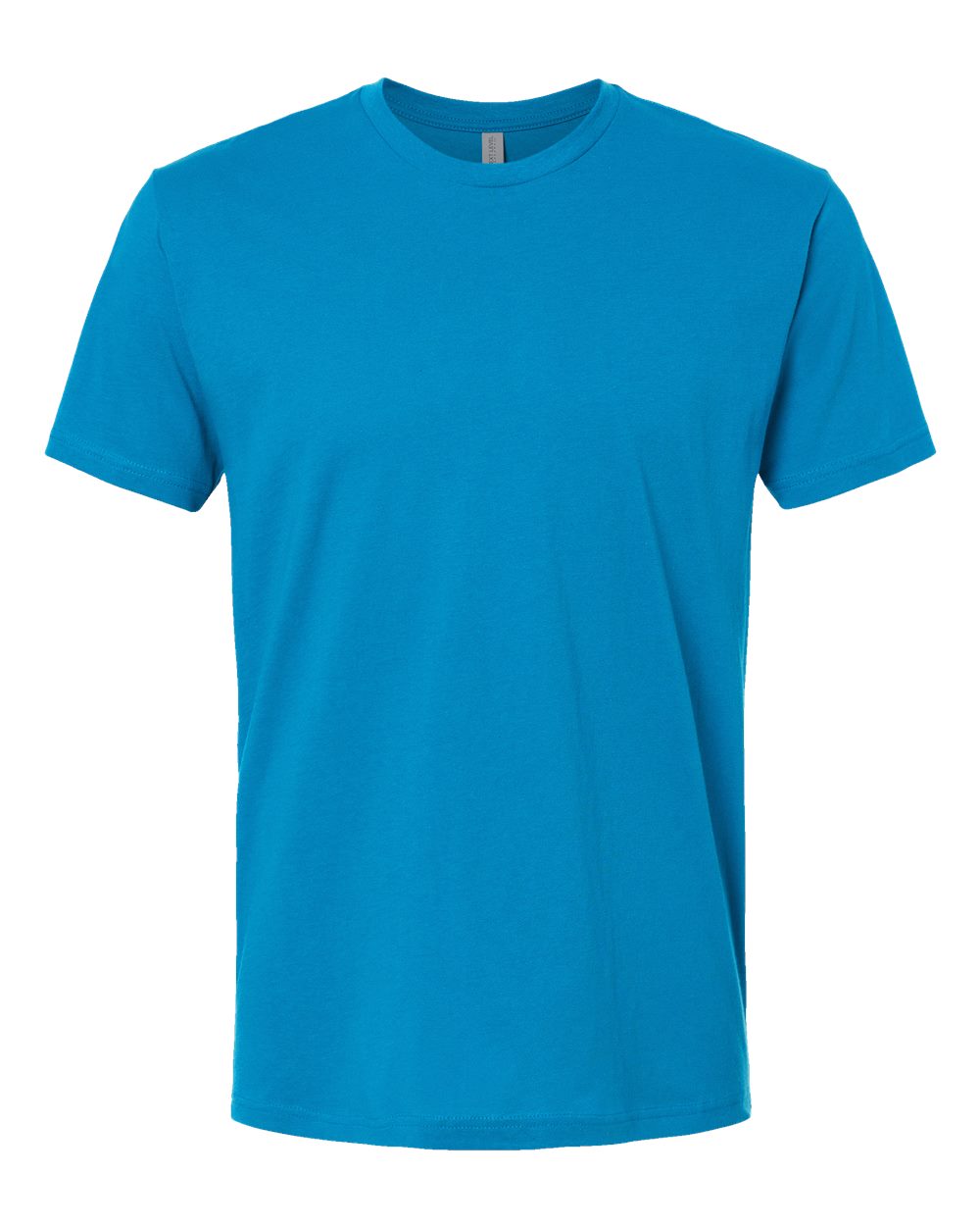 Front View of Turquoise Cotton T-Shirt - 3600