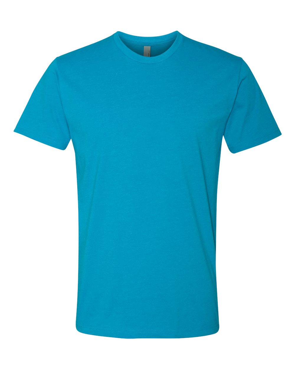 Front View of Turquoise CVC T-Shirt - 6210