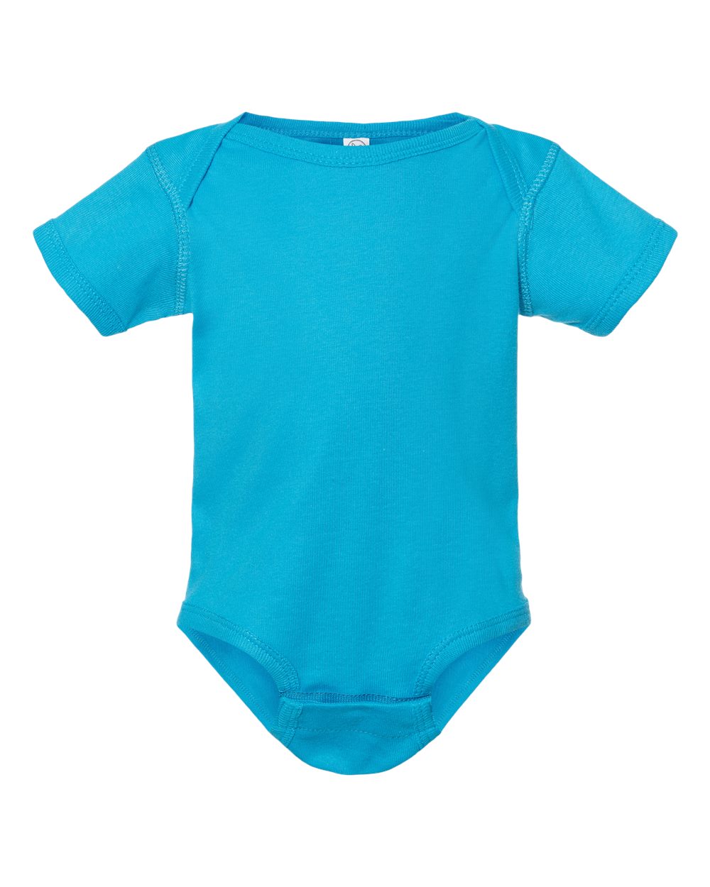 Front View of Turquoise Infant Baby Rib Bodysuit - 4400