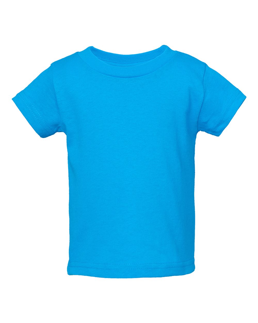 Front View of Turquoise Infant Cotton Jersey Tee - 3401
