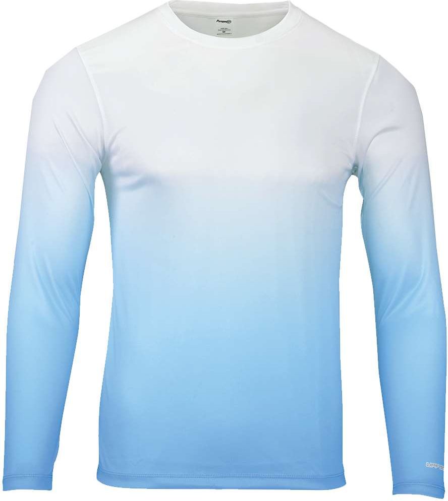 Front View of Turquoise Maui Performance Long Sleeve T-Shirt - 233