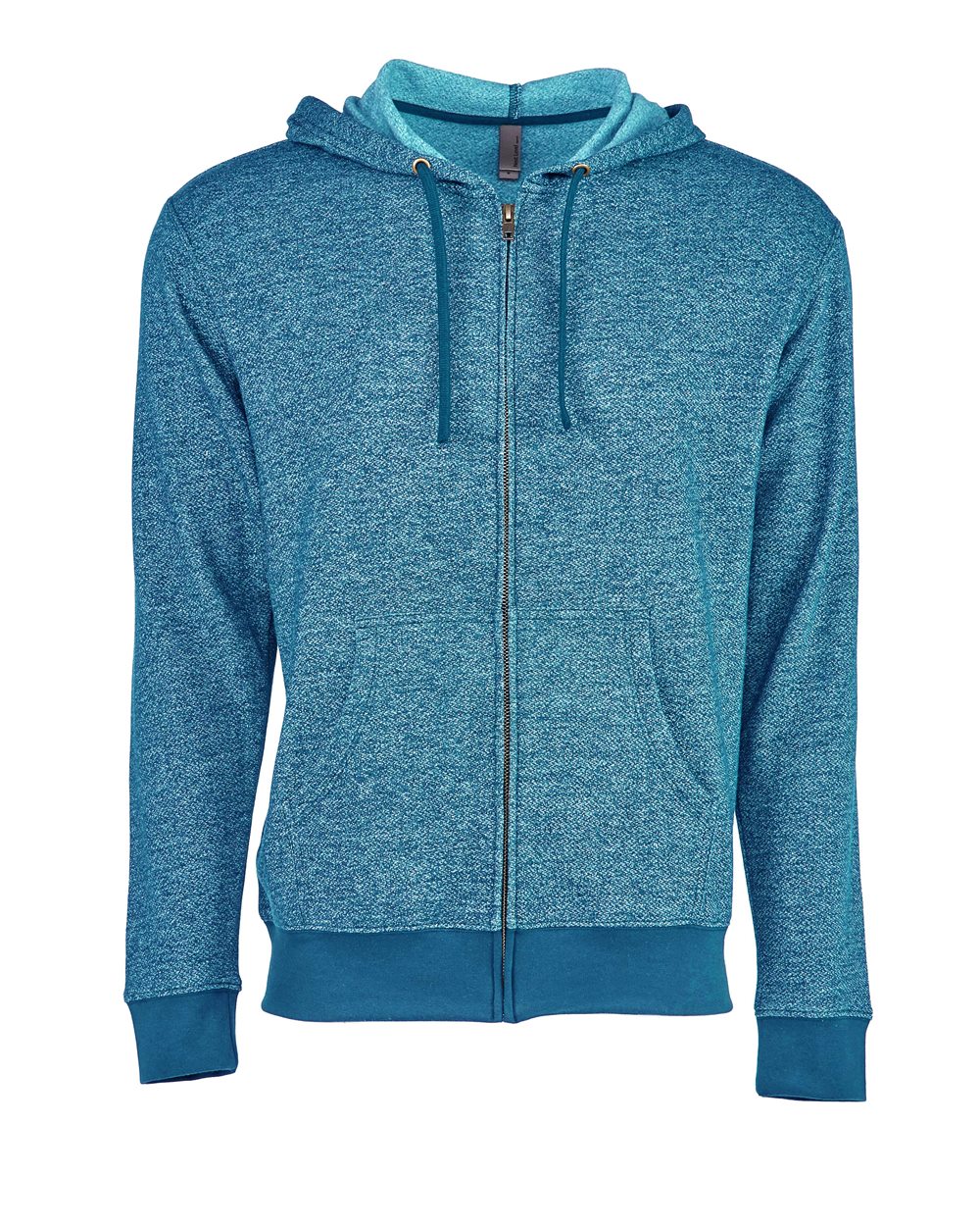 Front View of Turquoise Pacifica Full-Zip Hoodie - 9600