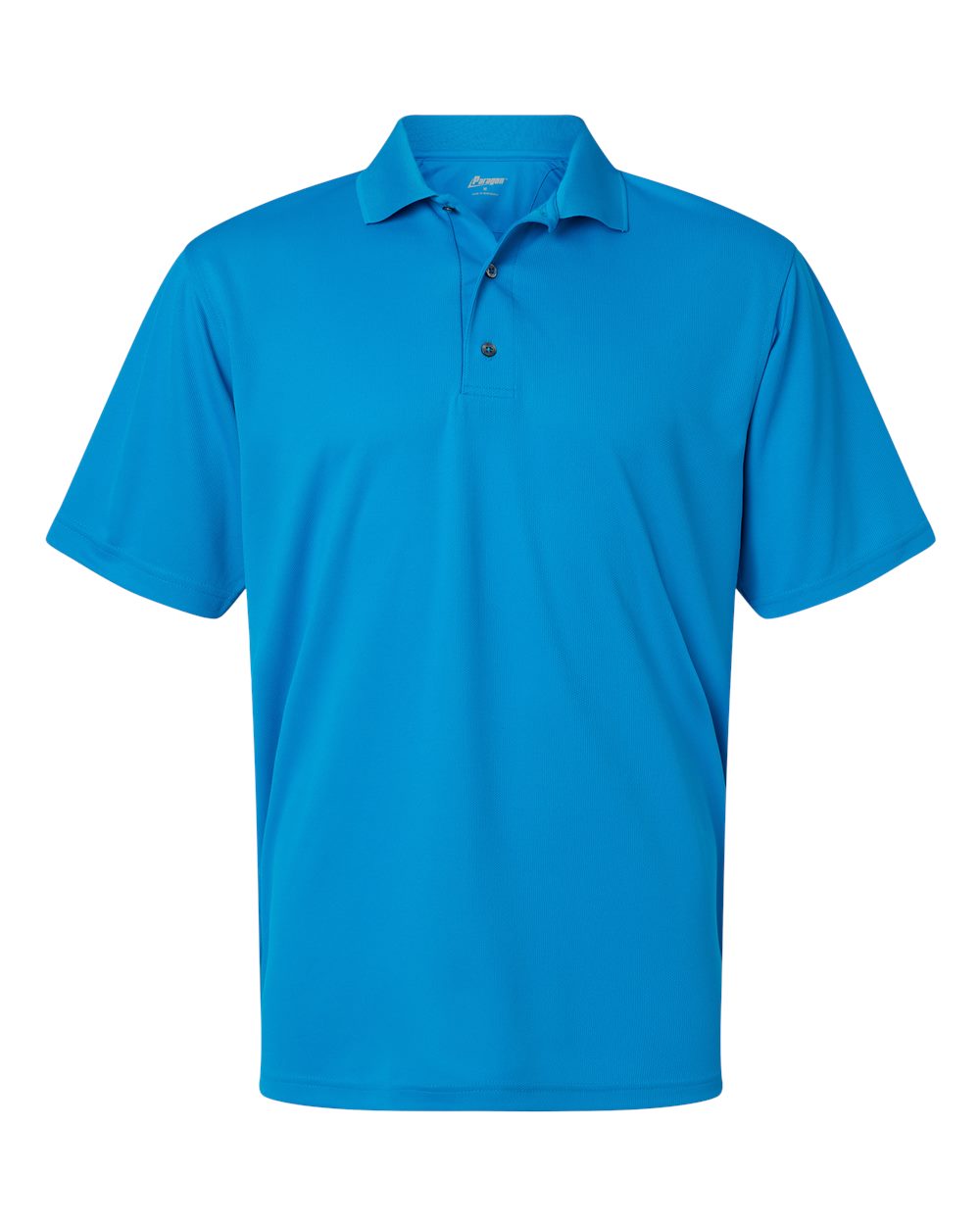 Front View of Turquoise Saratoga Performance Mini Mesh Polo - 100