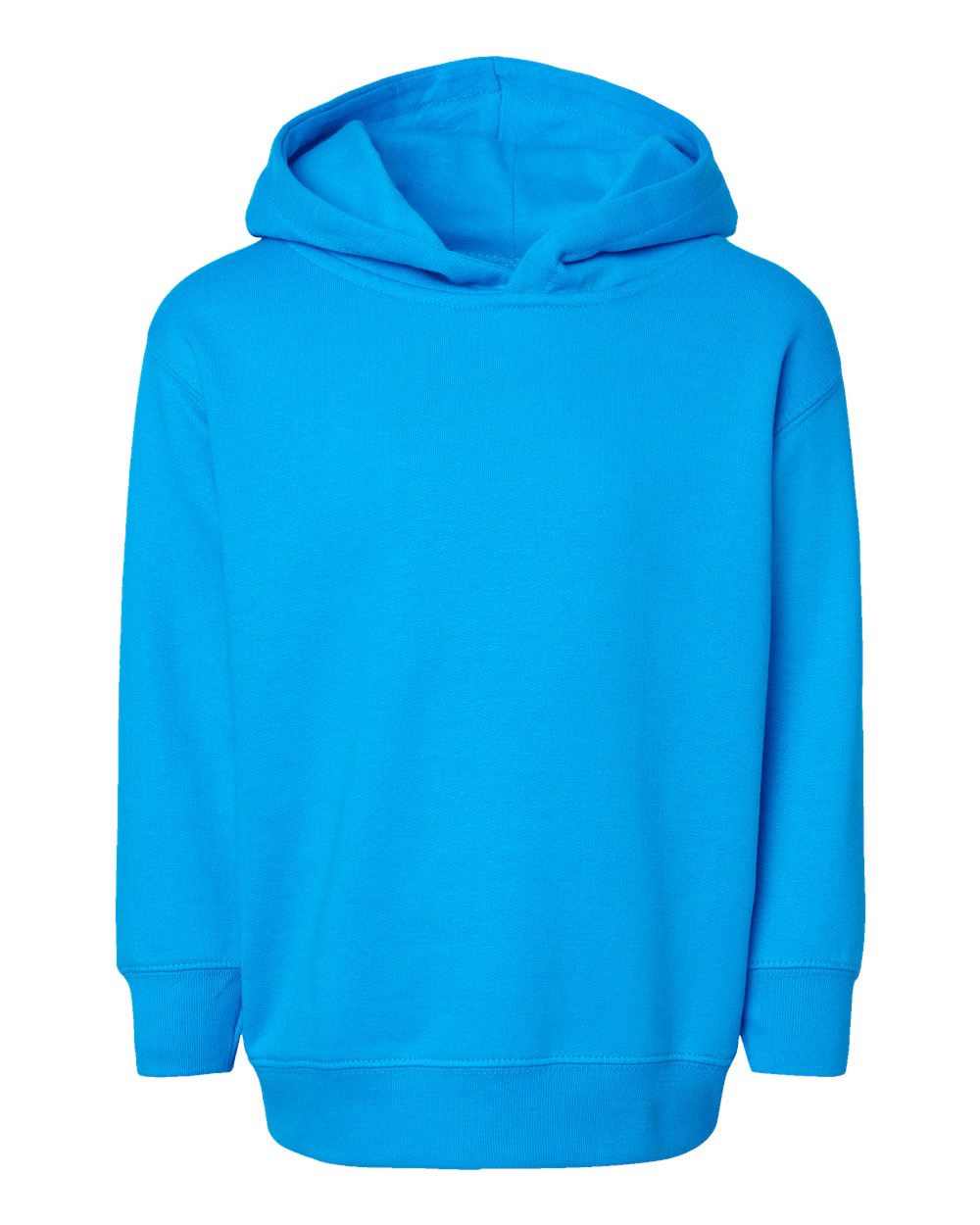 Front View of Turquoise Toddler Pullover Fleece Hoodie - 3326
