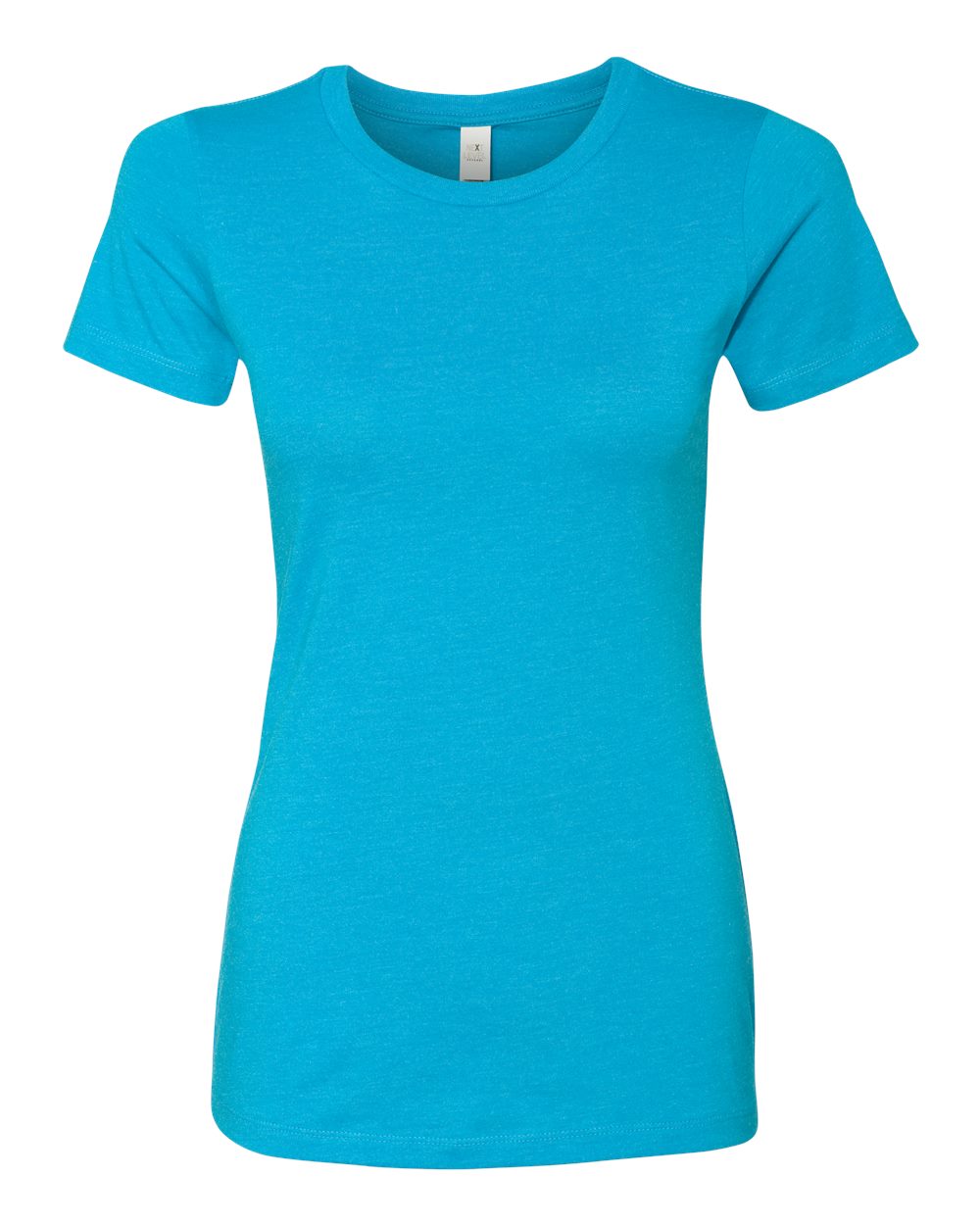 Front View of Turquoise Women’s CVC T-Shirt - 6610