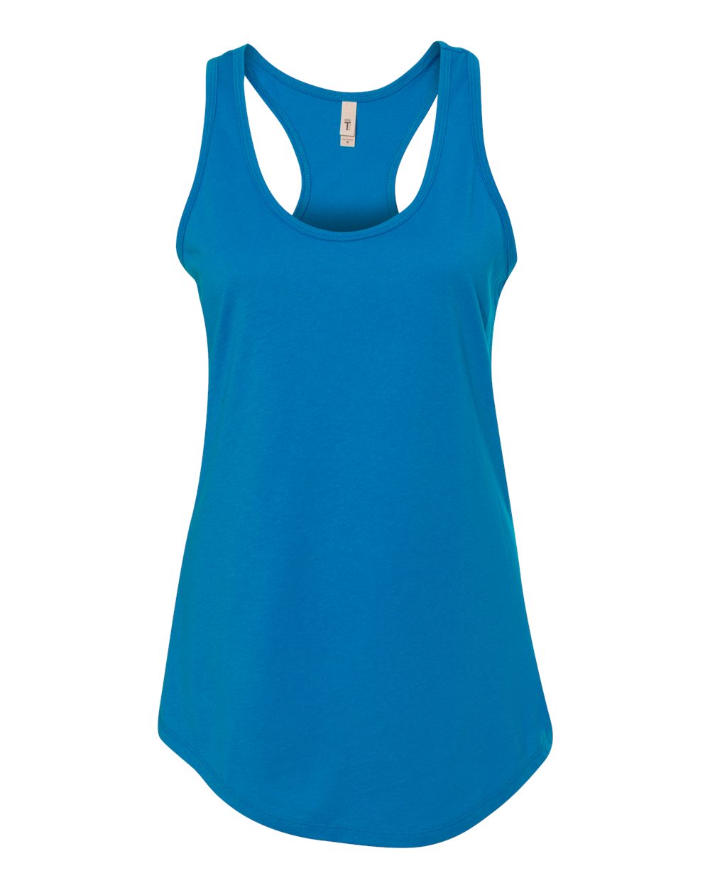 Front View of Turquoise Women's Ideal Racerback Tank - 1533