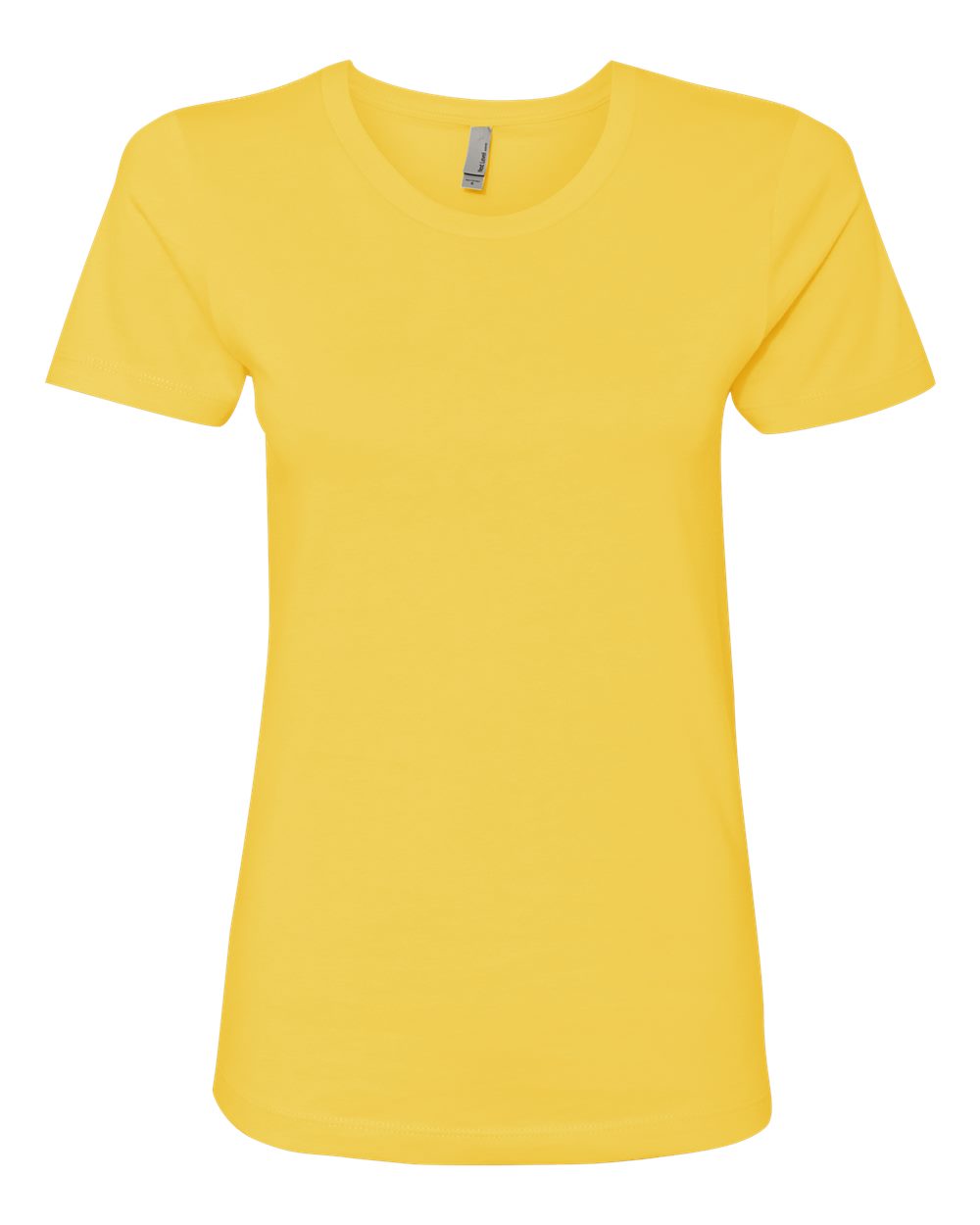 Front View of Vibrant Yellow Women’s Cotton T-Shirt - 3900