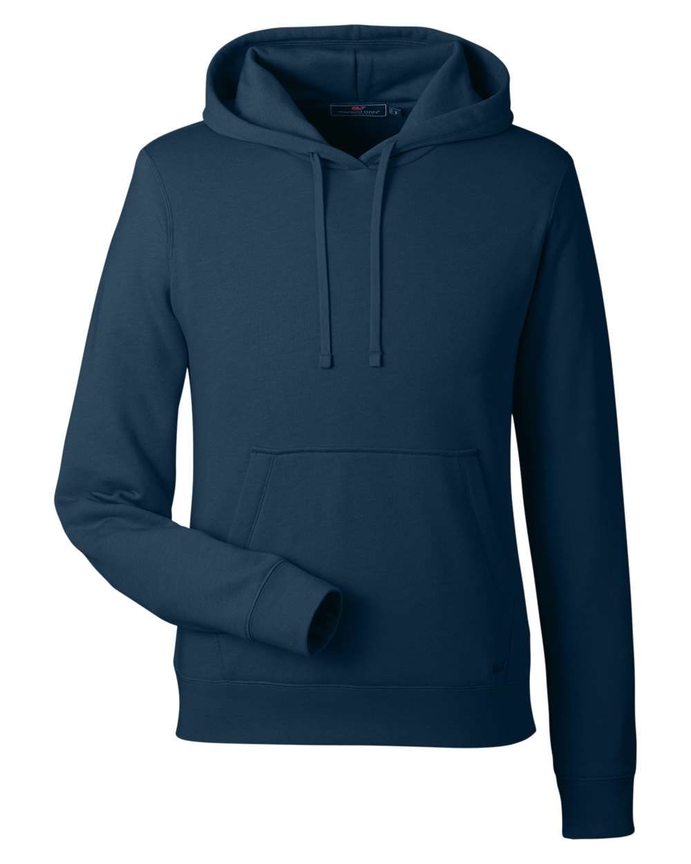 Front View of Vineyard Navy Hooded Sweatshirt - K002710