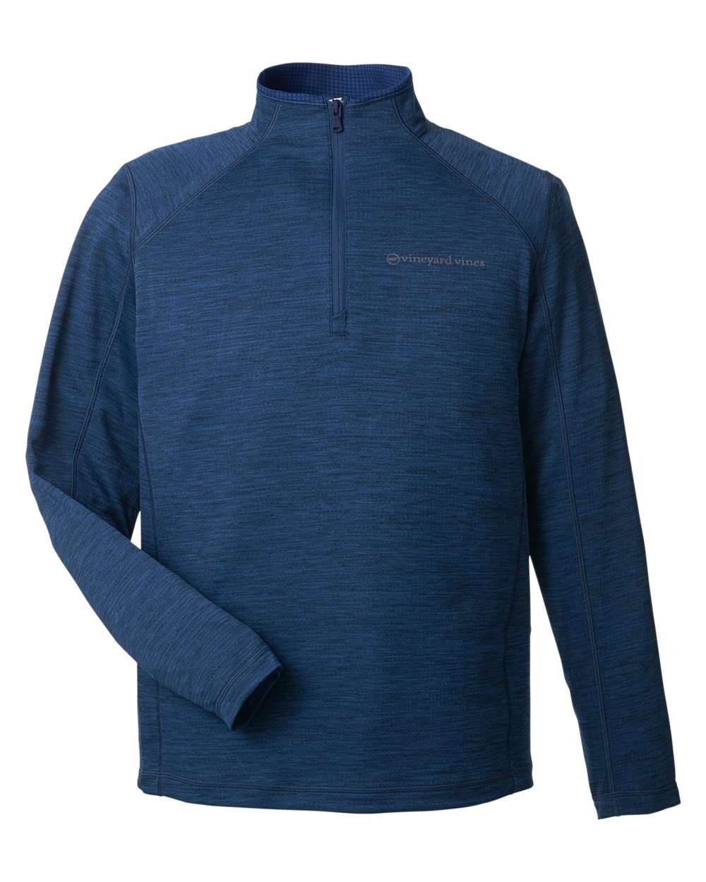 Front View of Vineyard Navy Sankaty Quarter-Zip Pullover - K002709