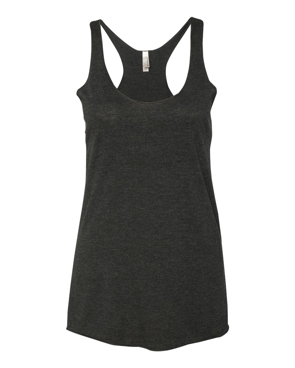 Front View of Vintage Black Women’s Triblend Racerback Tank - 6733