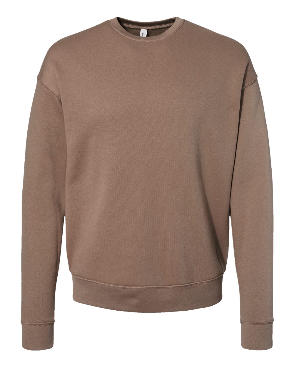Front View of Vintage Brown Sponge Fleece Drop Shoulder Crewneck Sweatshirt - 3945