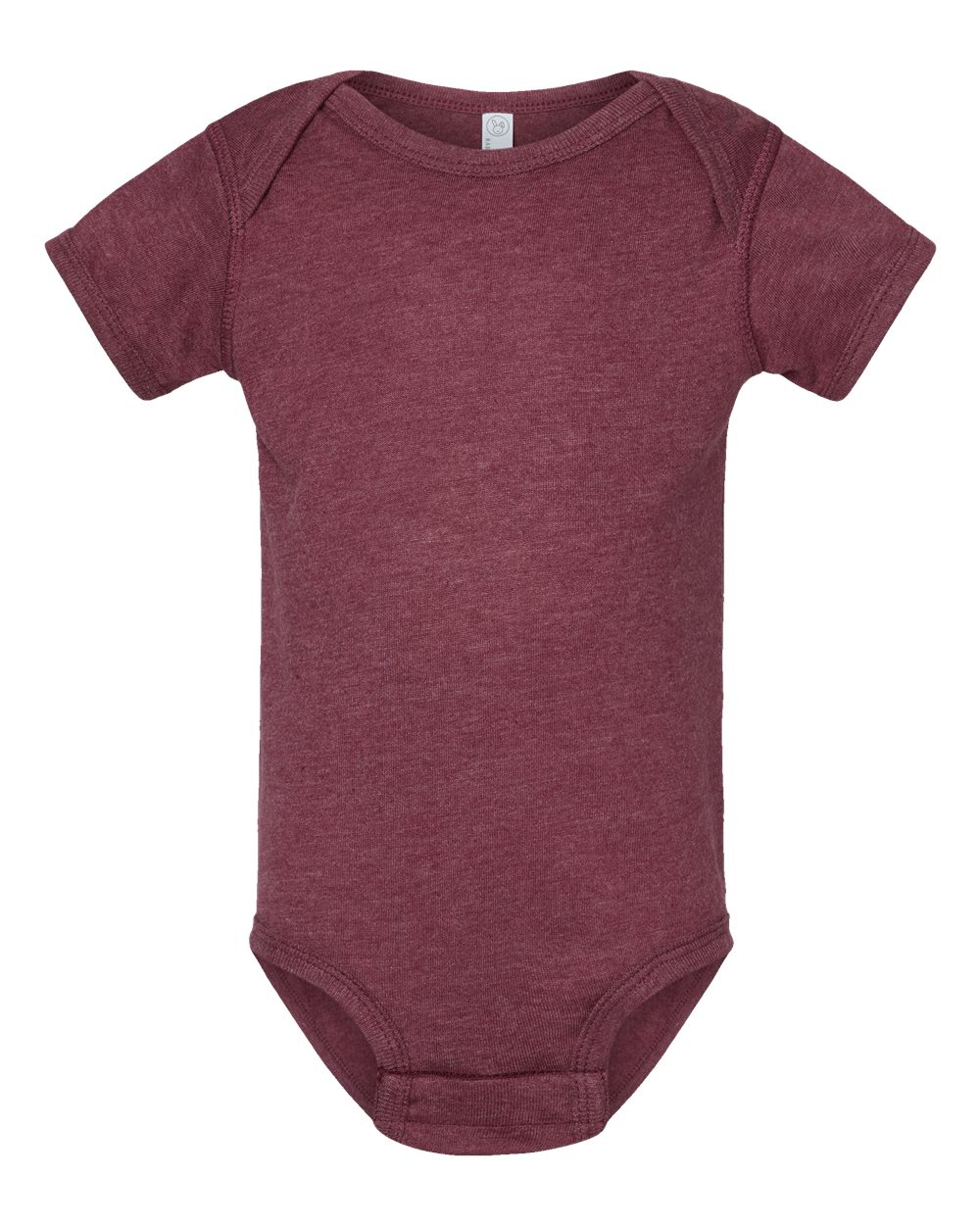 Front View of Vintage Burgundy Infant Fine Jersey Bodysuit - 4424