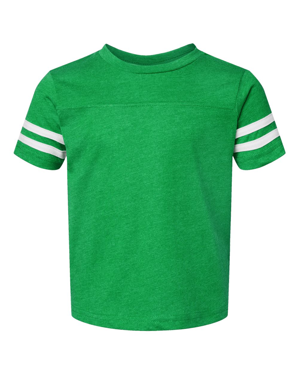 Front View of Vintage Green/ White Toddler Football Fine Jersey Tee - 3037