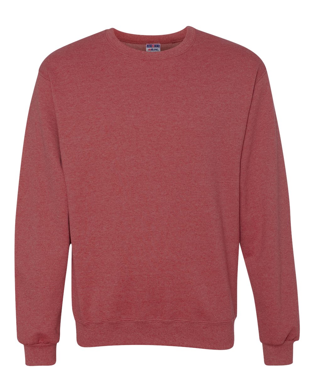 Front View of Vintage Heather Red NuBlend® Crewneck Sweatshirt - 562MR