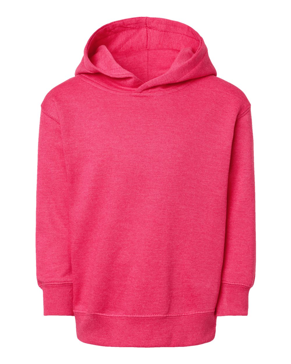 Front View of Vintage Hot Pink Toddler Pullover Fleece Hoodie - 3326