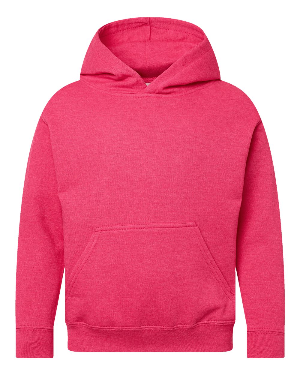 Front View of Vintage Hot Pink Youth Fleece Hoodie - 2296