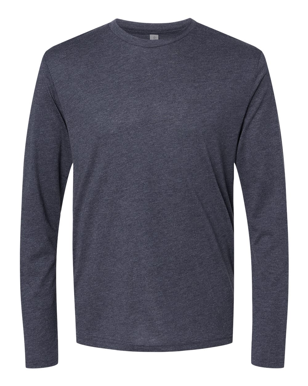 Front View of Vintage Navy Triblend Long Sleeve T-Shirt - 6071
