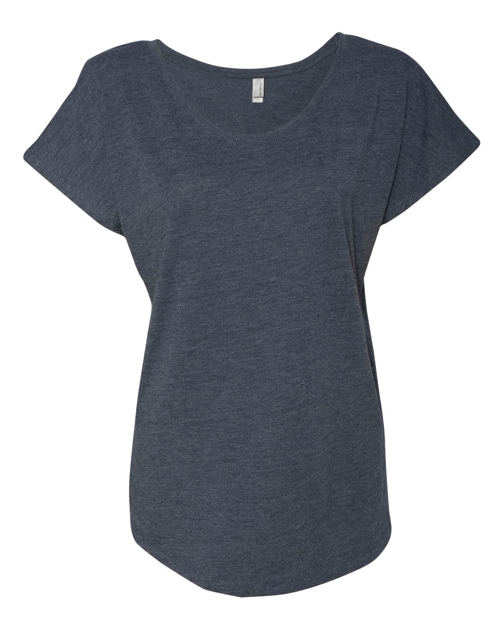 Front View of Vintage Navy Women’s Triblend Dolman T-Shirt - 6760
