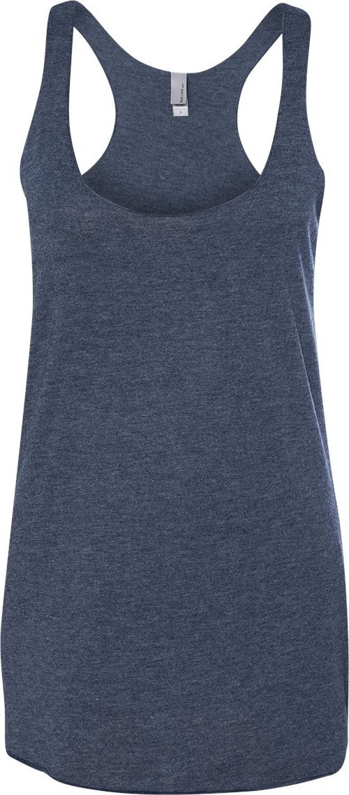 Front View of Vintage Navy Women’s Triblend Racerback Tank - 6733
