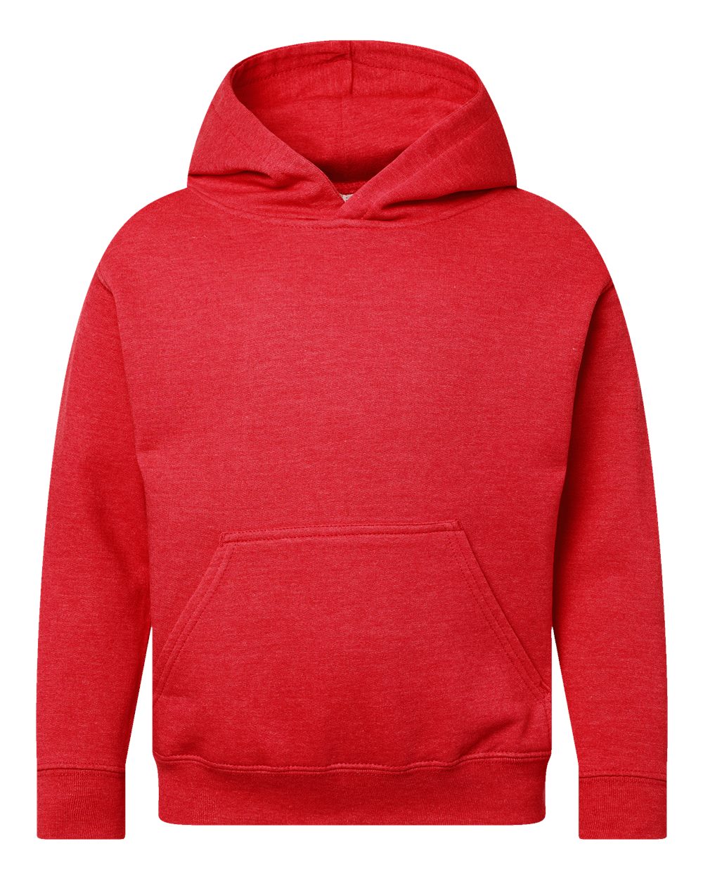 Front View of Vintage Red Youth Fleece Hoodie - 2296