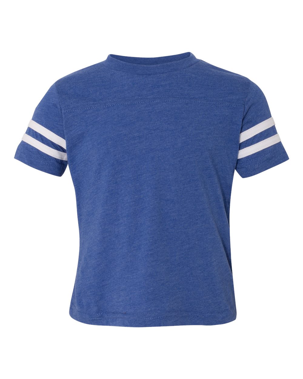 Front View of Vintage Royal/ White Toddler Football Fine Jersey Tee - 3037