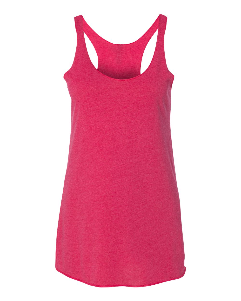 Front View of Vintage Shocking Pink Women’s Triblend Racerback Tank - 6733